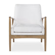 White Fabric Scandinavian Accent Chair by Uttermost Bev