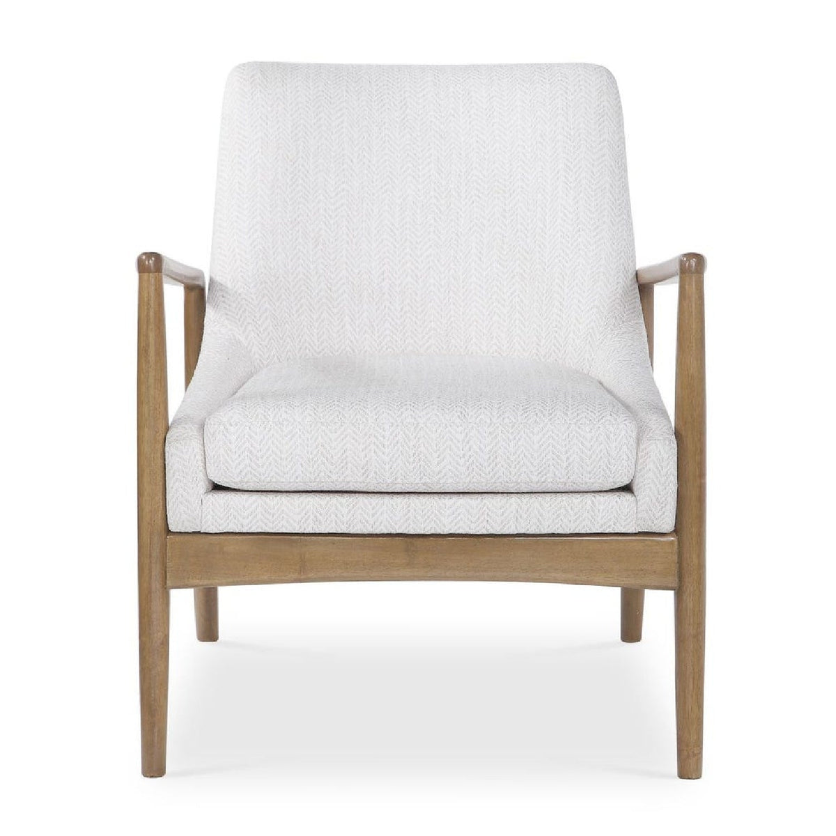 White Fabric Scandinavian Accent Chair by Uttermost Bev