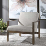 Beige Woven Fabric Accent Chair by Uttermost Wills, alternate view 9