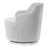 White Linen Blend Swivel Chair by Uttermost Hobart, alternate view 4