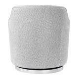 White Linen Blend Swivel Chair by Uttermost Hobart, alternate view 5