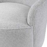 White Linen Blend Swivel Chair by Uttermost Hobart, alternate view 6