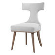 White Fabric Mid-Century Accent Chairs (2) by Uttermost Klismos