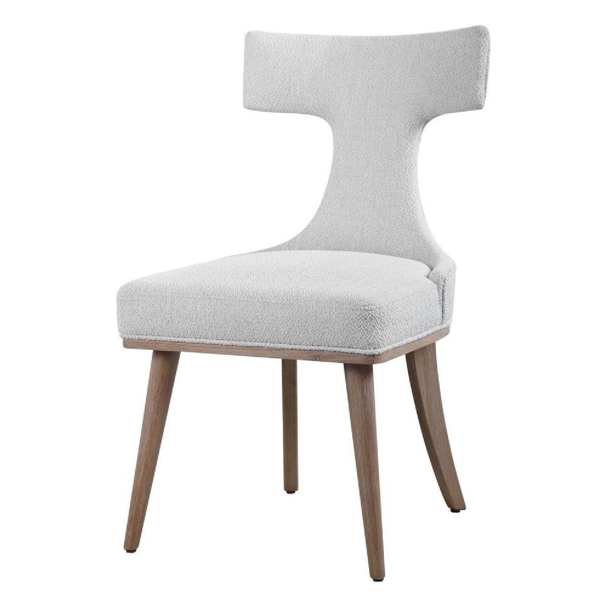 White Fabric Mid-Century Accent Chairs (2) by Uttermost Klismos