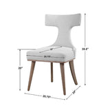 White Fabric Mid-Century Accent Chairs (2) by Uttermost Klismos, alternate view 7