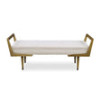 Tufted Beige Fabric Bench by Uttermost Waylon
