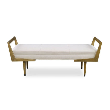 Tufted Beige Fabric Bench by Uttermost Waylon