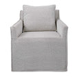 Gray Boucle Slipcover Swivel Chair by Uttermost Welland