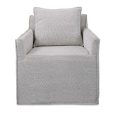 Gray Boucle Slipcover Swivel Chair by Uttermost Welland
