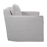 Gray Boucle Slipcover Swivel Chair by Uttermost Welland, alternate view 4