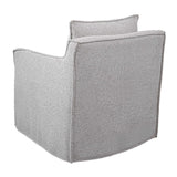 Gray Boucle Slipcover Swivel Chair by Uttermost Welland, alternate view 5