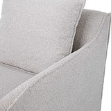 Gray Boucle Slipcover Swivel Chair by Uttermost Welland, alternate view 7