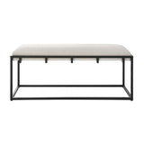 White Waffle Seat Bench by Uttermost Paradox