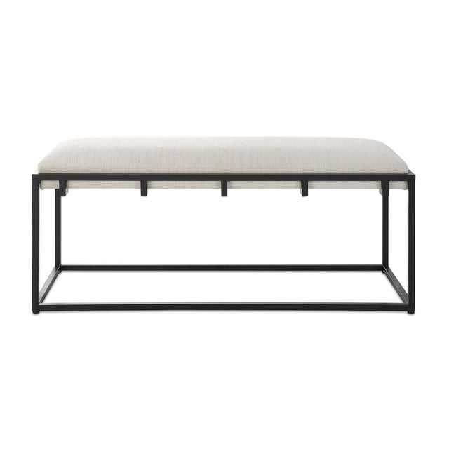 White Waffle Seat Bench by Uttermost Paradox