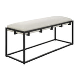 White Waffle Seat Bench by Uttermost Paradox, alternate view 3