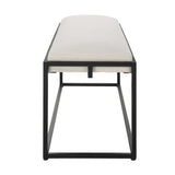 White Waffle Seat Bench by Uttermost Paradox, alternate view 4