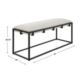 White Waffle Seat Bench by Uttermost Paradox, alternate view 7