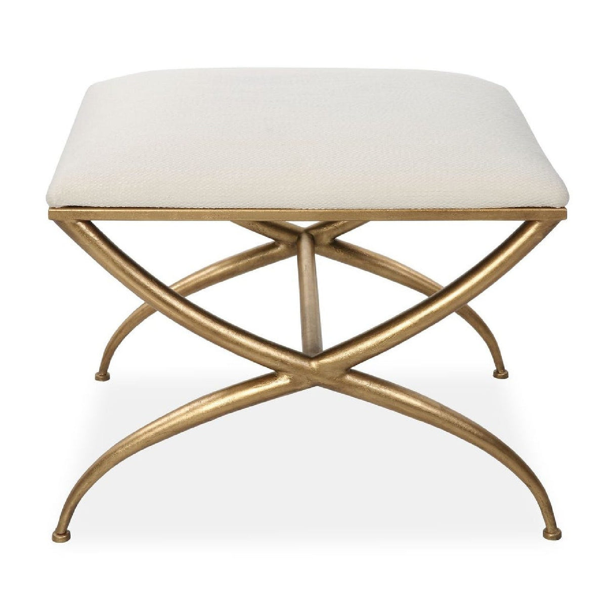 Modern European furniture - Curved Gold Frame Bench S - www.oroa.com