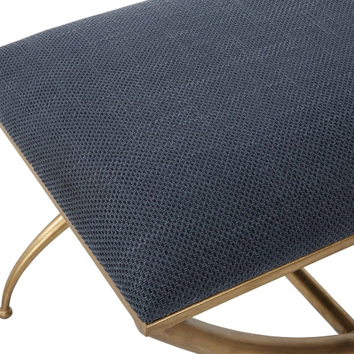 Modern European furniture - Curved Gold Frame Bench S - www.oroa.com