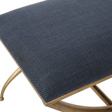 Modern European furniture - Curved Gold Frame Bench S - www.oroa.com