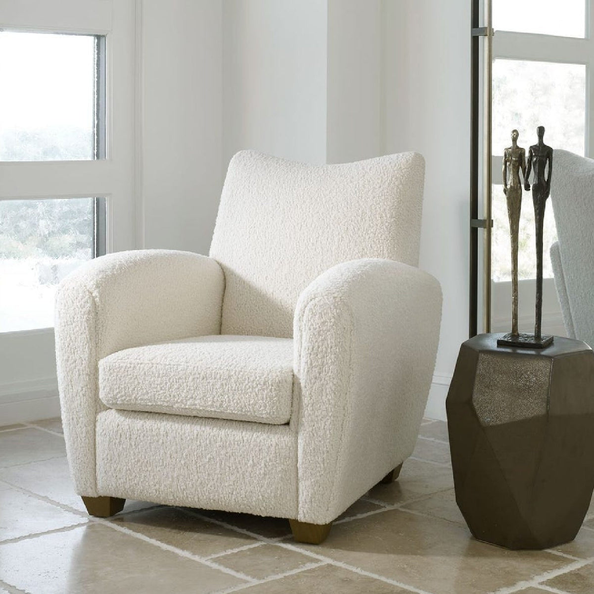 Modern European furniture - Shearling-Inspired Accent Chair - www.oroa.com