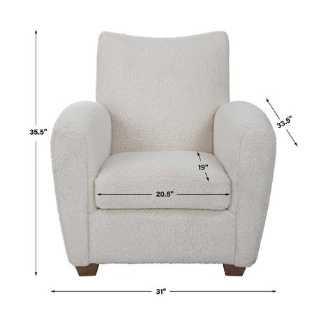 Modern European furniture - Shearling-Inspired Accent Chair - www.oroa.com