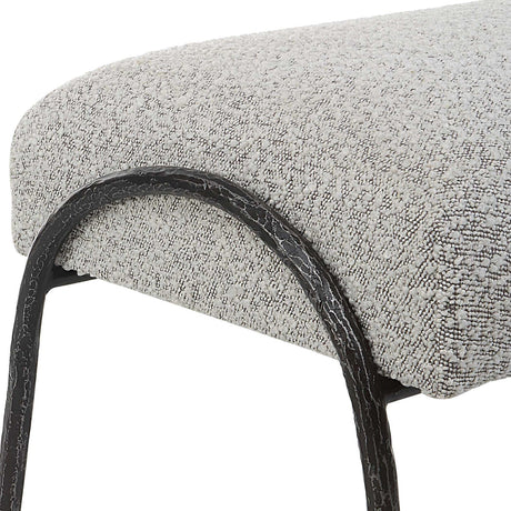 Boucle Scandinavian Bench by Uttermost Jacobsen, alternate view 5