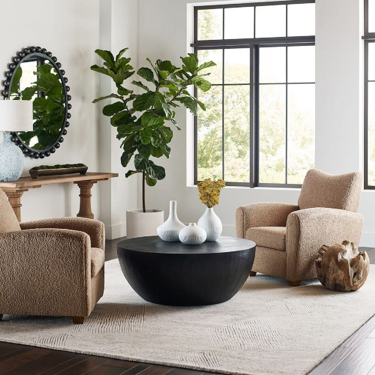 Modern European furniture - Shearling-Inspired Accent Chair - www.oroa.com