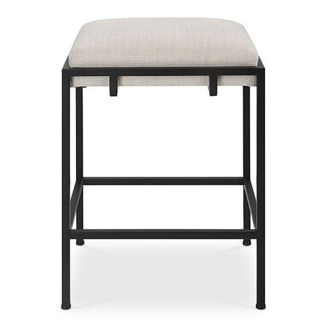 White Fabric Seat Counter Stool by Uttermost Paradox, alternate view 3
