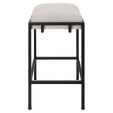 White Fabric Seat Counter Stool by Uttermost Paradox, alternate view 4
