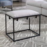 White Fabric Seat Counter Stool by Uttermost Paradox, alternate view 7