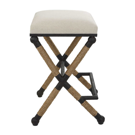 Cream Cotton Counter Stool by Uttermost Firth, alternate view 4