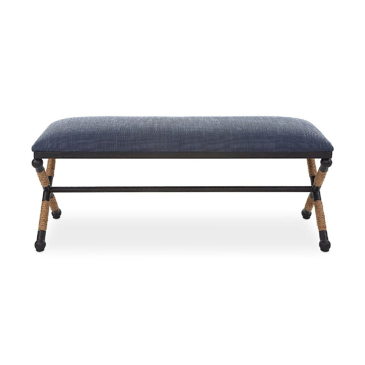 Blue Cotton Blend Bench by Uttermost Firth
