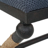 Blue Cotton Blend Bench by Uttermost Firth, alternate view 6