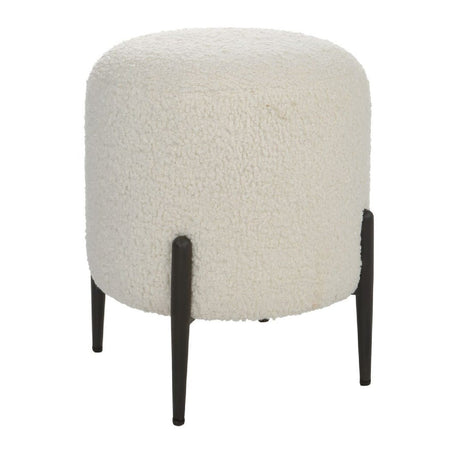 Modern European furniture - White Shearling Ottoman - www.oroa.com