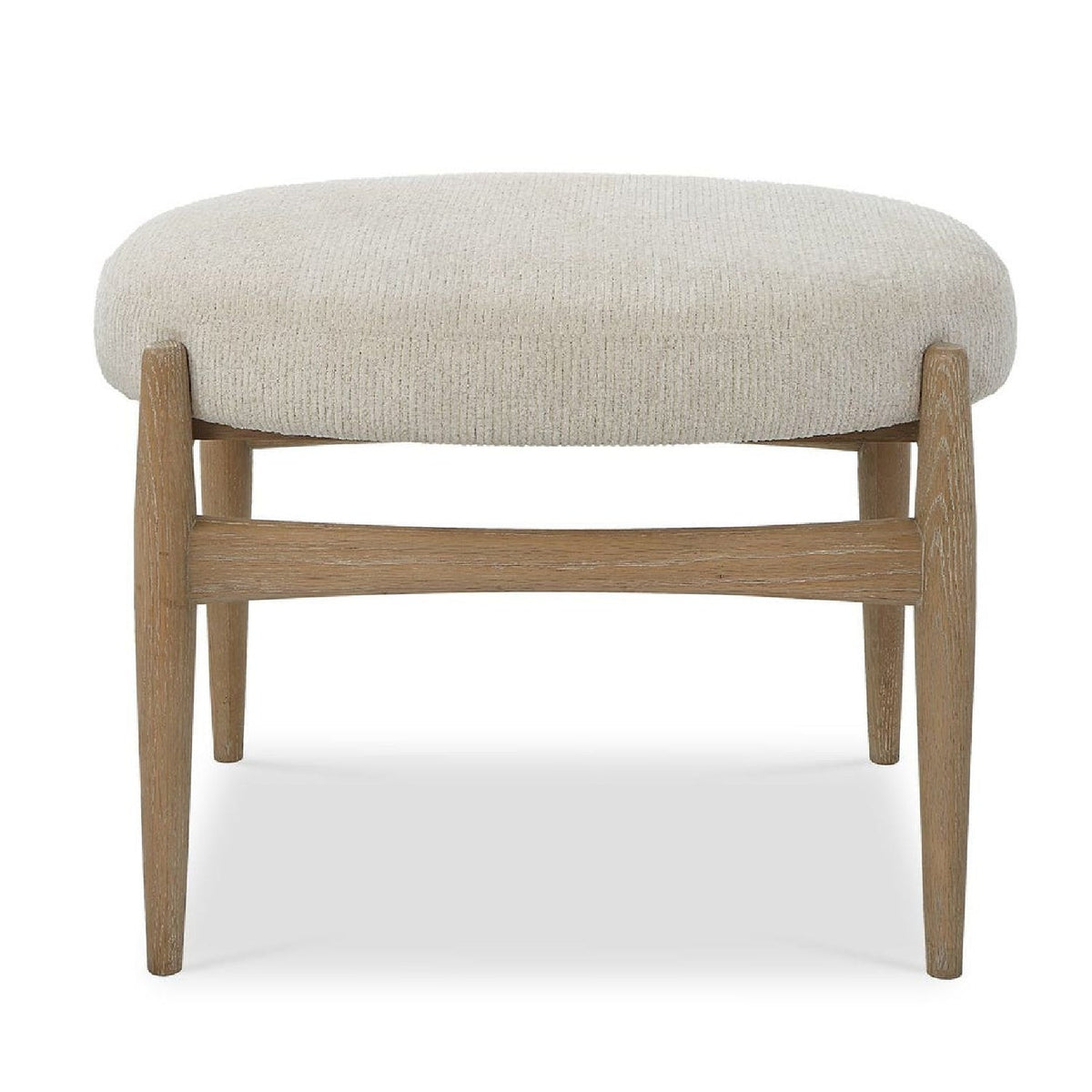 Oak Base White Fabric Bench S by Uttermost Acrobat