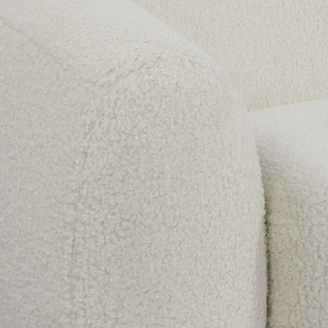 White Shearling Curved Sofa by Uttermost Capra, alternate view 8