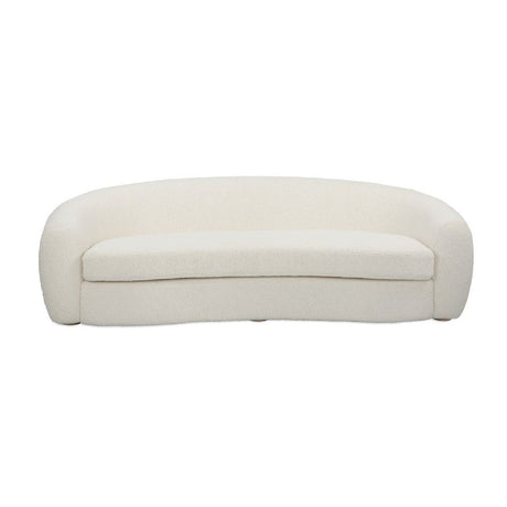 White Shearling Curved Sofa by Uttermost Capra