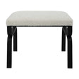 Iron Base White Shearling Bench S by Uttermost Diverge