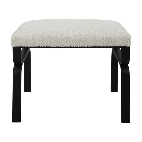 Iron Base White Shearling Bench S by Uttermost Diverge
