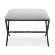 Iron Base White Boucle Bench S by Uttermost Brisby