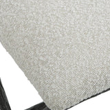 Iron Base White Boucle Bench S by Uttermost Brisby, alternate view 6