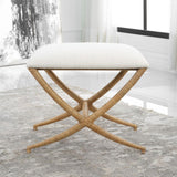 Rattan Wrapped Cross-Base Bench S by Uttermost Expedition, alternate view 6