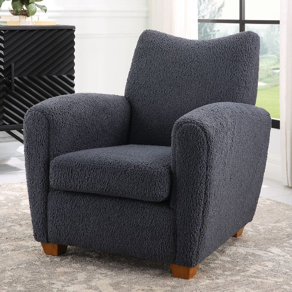 Modern European furniture - Shearling-Inspired Accent Chair - www.oroa.com