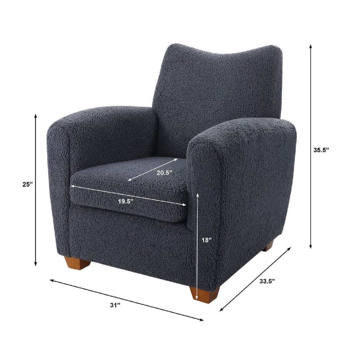 Modern European furniture - Shearling-Inspired Accent Chair - www.oroa.com