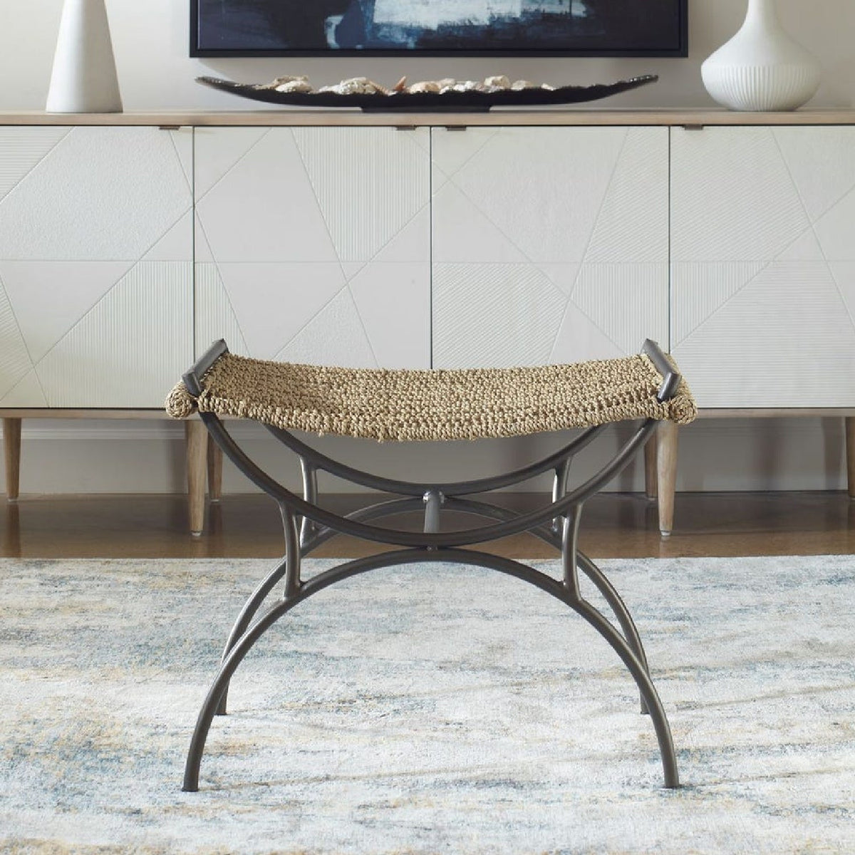 Woven Seagrass Bench S by Uttermost Playa, alternate view 7
