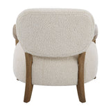 Cream Shearling Accent Chair by Uttermost Telluride, alternate view 5