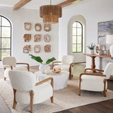 Cream Shearling Accent Chair by Uttermost Telluride, alternate view 2