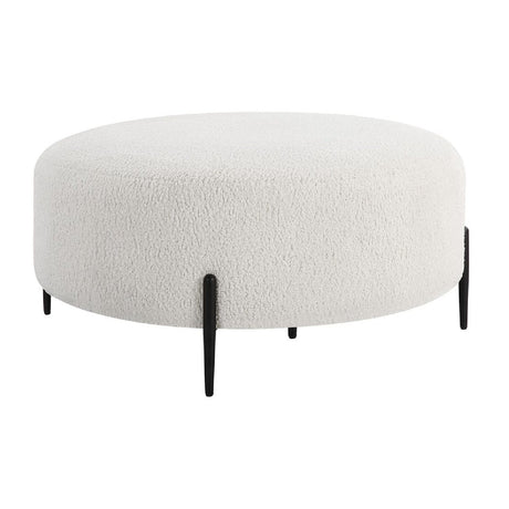 Modern European furniture - White Shearling Ottoman - www.oroa.com
