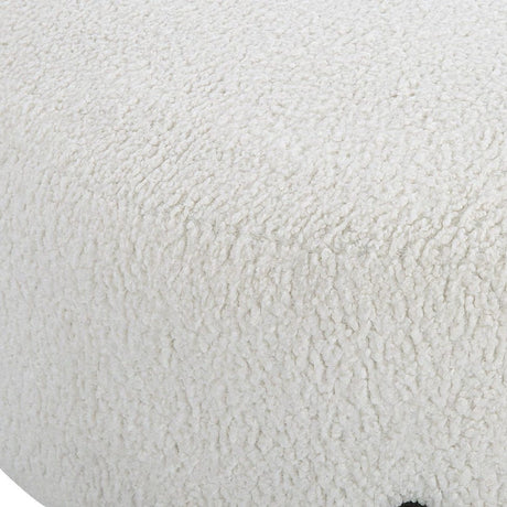 Modern European furniture - White Shearling Ottoman - www.oroa.com